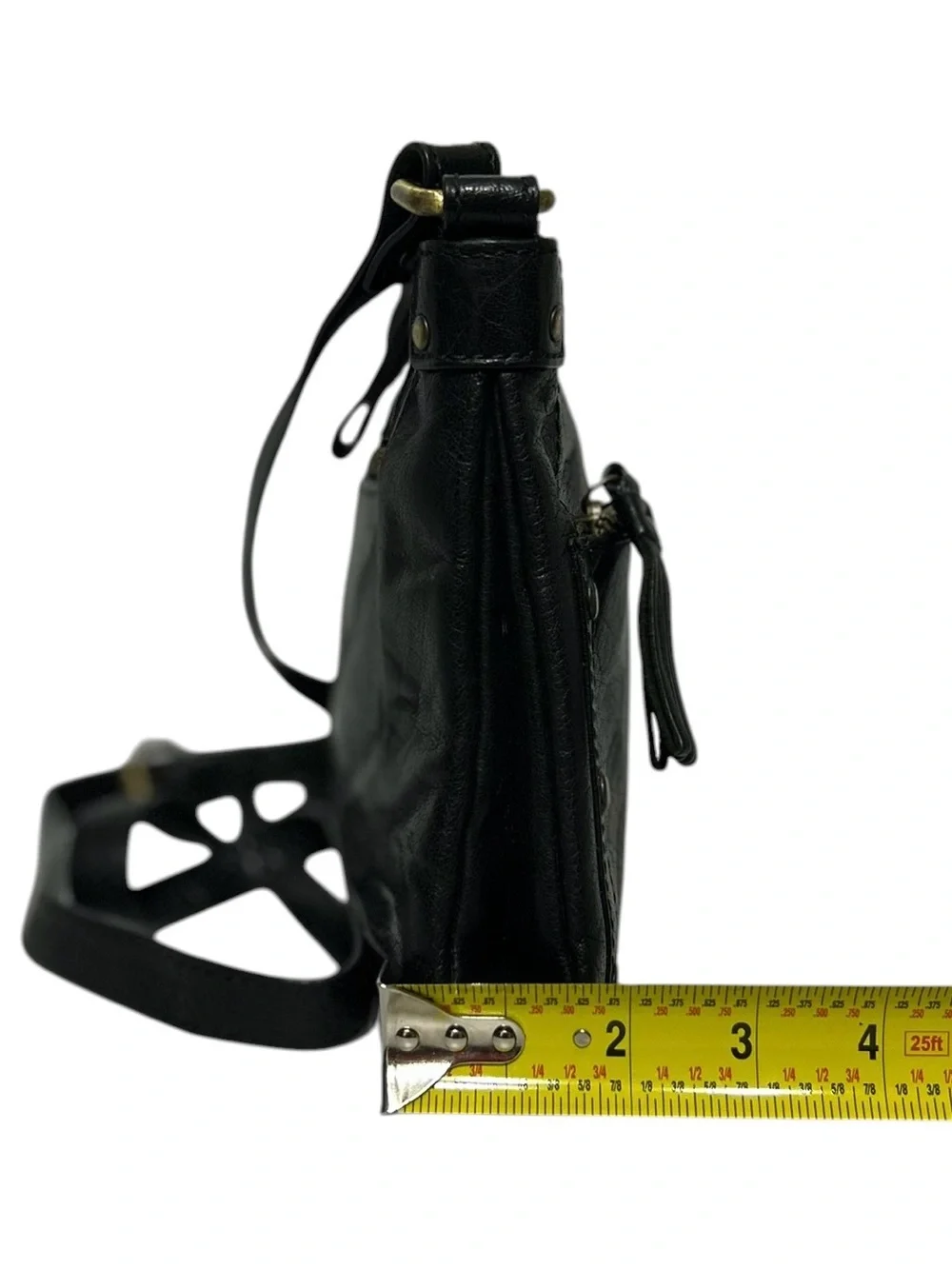 Diba True Crossbody Bag Small Black Pebbled Leather Shoulder Crossbody Purse